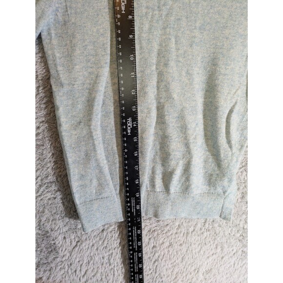 Banana Republic Blue Bow Cuff Sweater XXS Petite Merino Cashmere Coquette - Picture 9 of 9